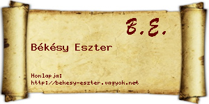 Békésy Eszter névjegykártya