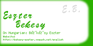 eszter bekesy business card